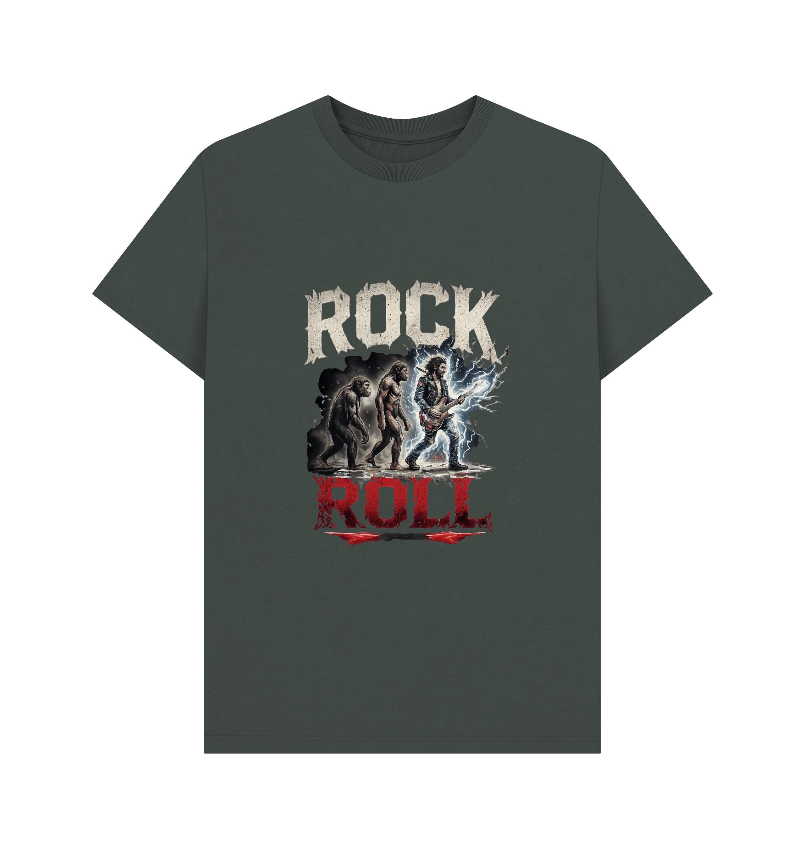 Dark Grey Printed T-shirt Front