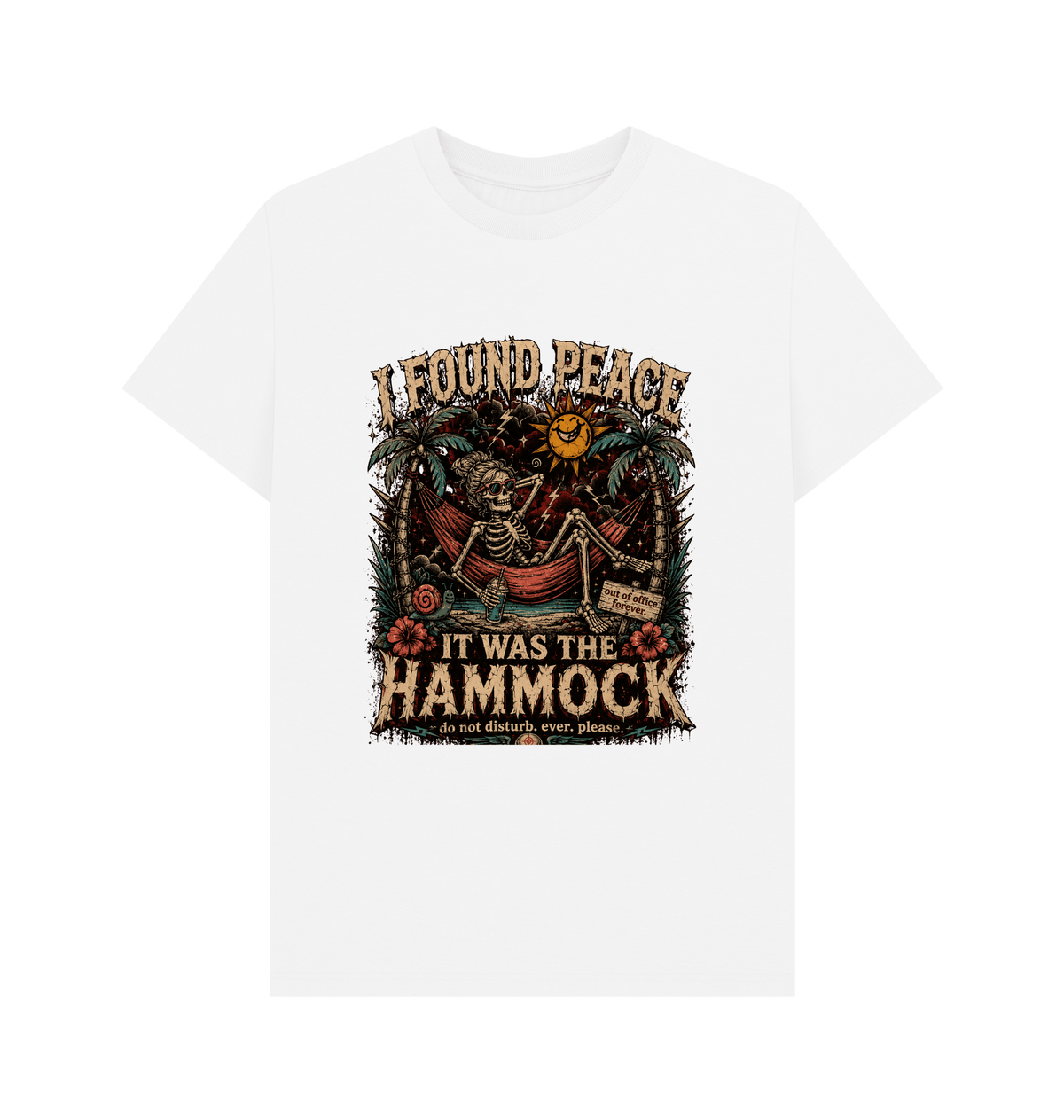 White Printed T-shirt Front