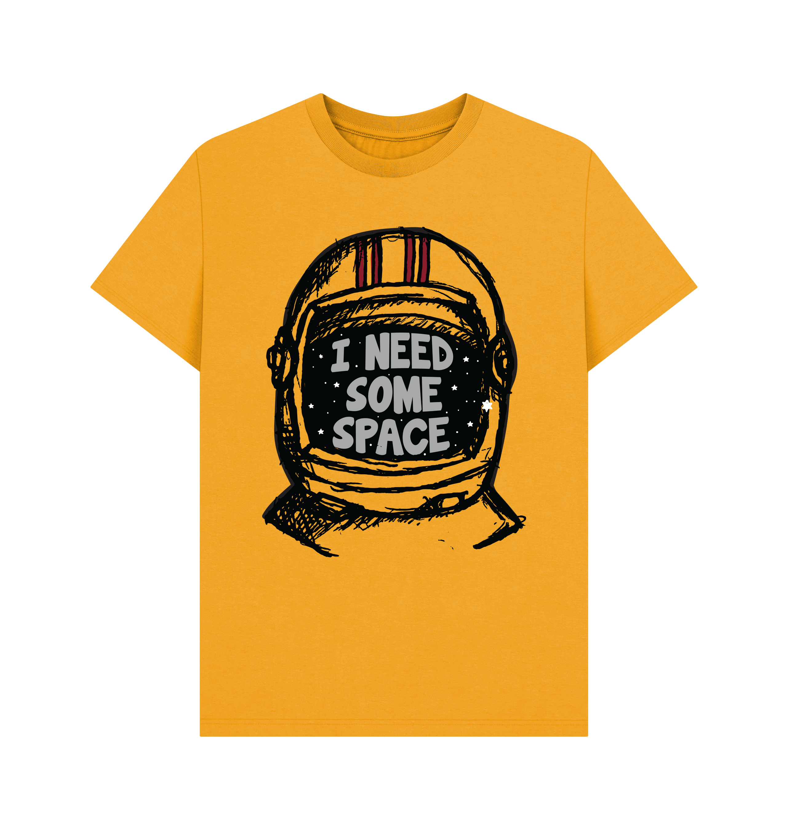 Mustard Printed T-shirt Front