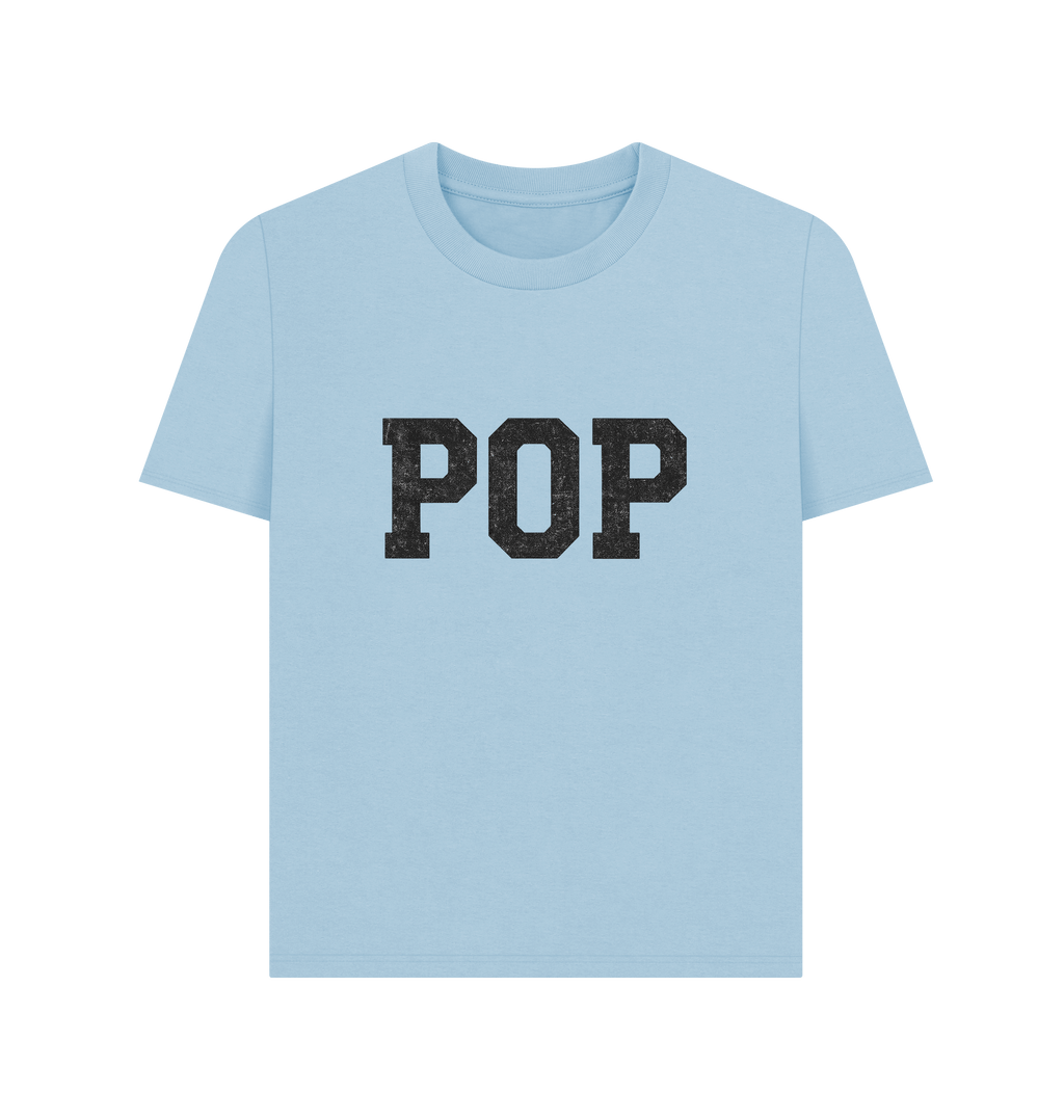 Milky Blue Printed T-shirt Front
