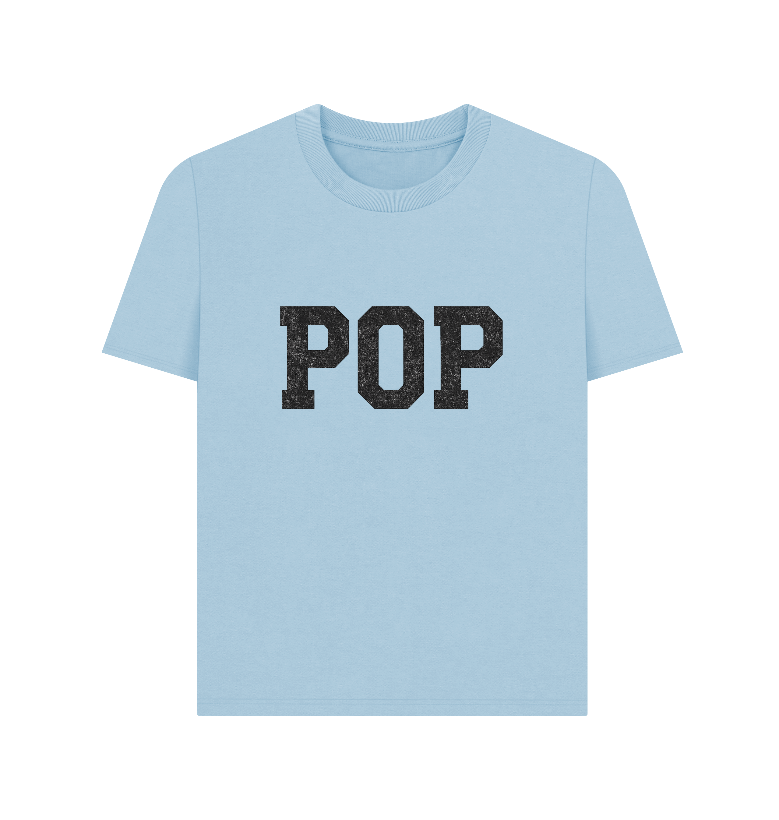 Milky Blue Printed T-shirt Front