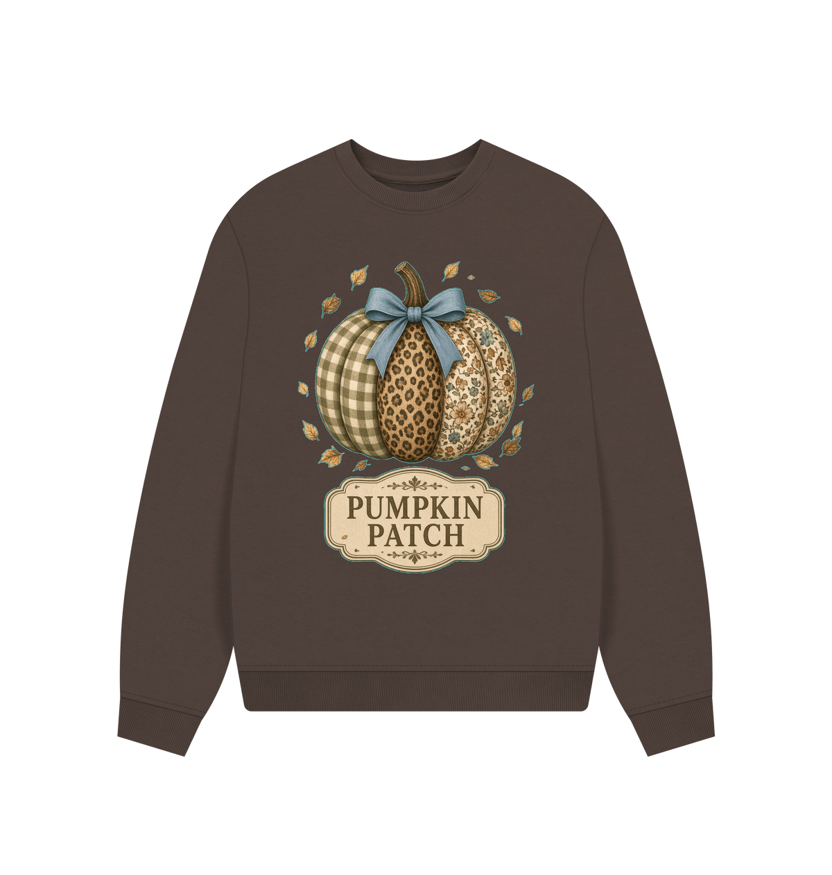 Chocolate Printed Sweater Front