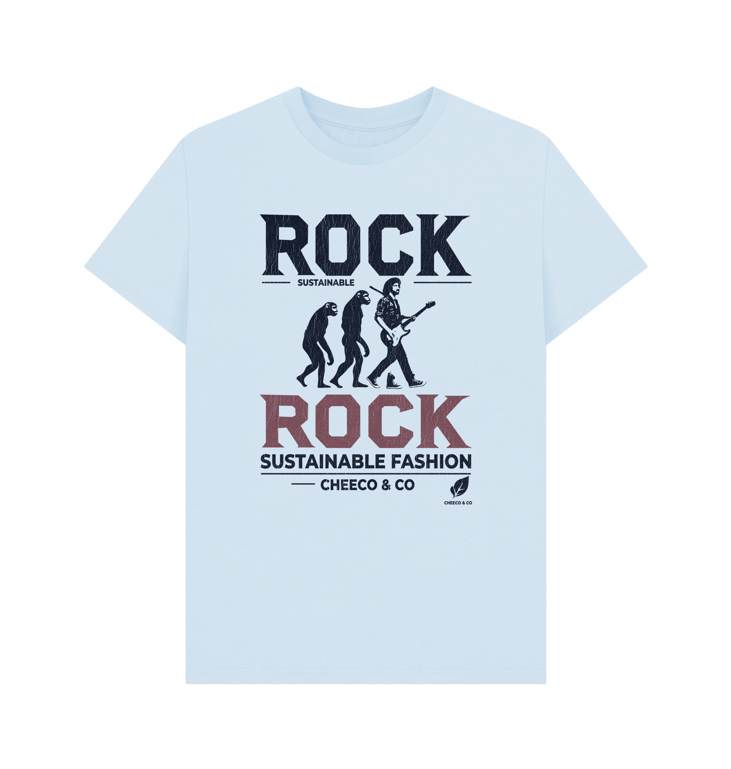 Sky Blue Printed T-shirt Front