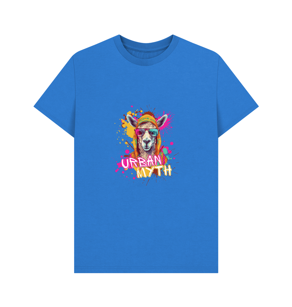 Bright Blue Printed T-shirt Front