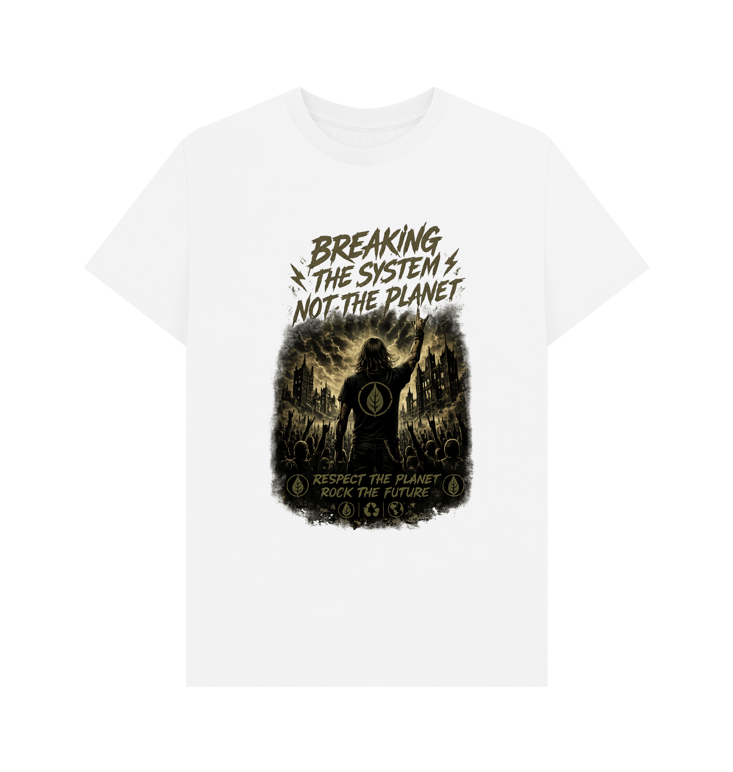 White Printed T-shirt Front