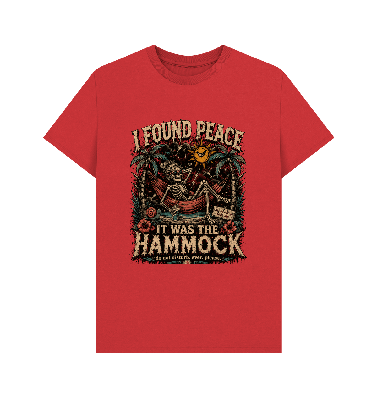 Red Printed T-shirt Front