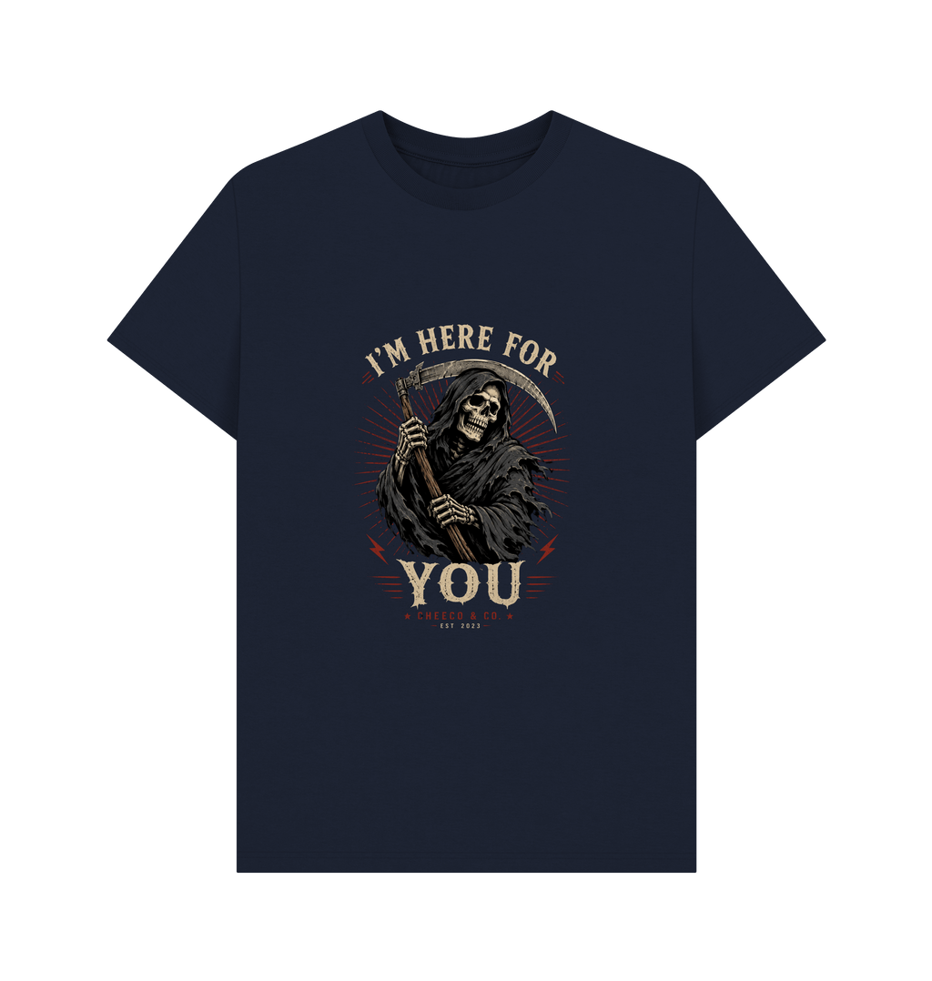Navy Blue Printed T-shirt Front