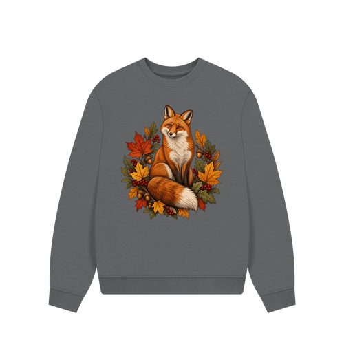 Slate Grey Printed Sweater Front