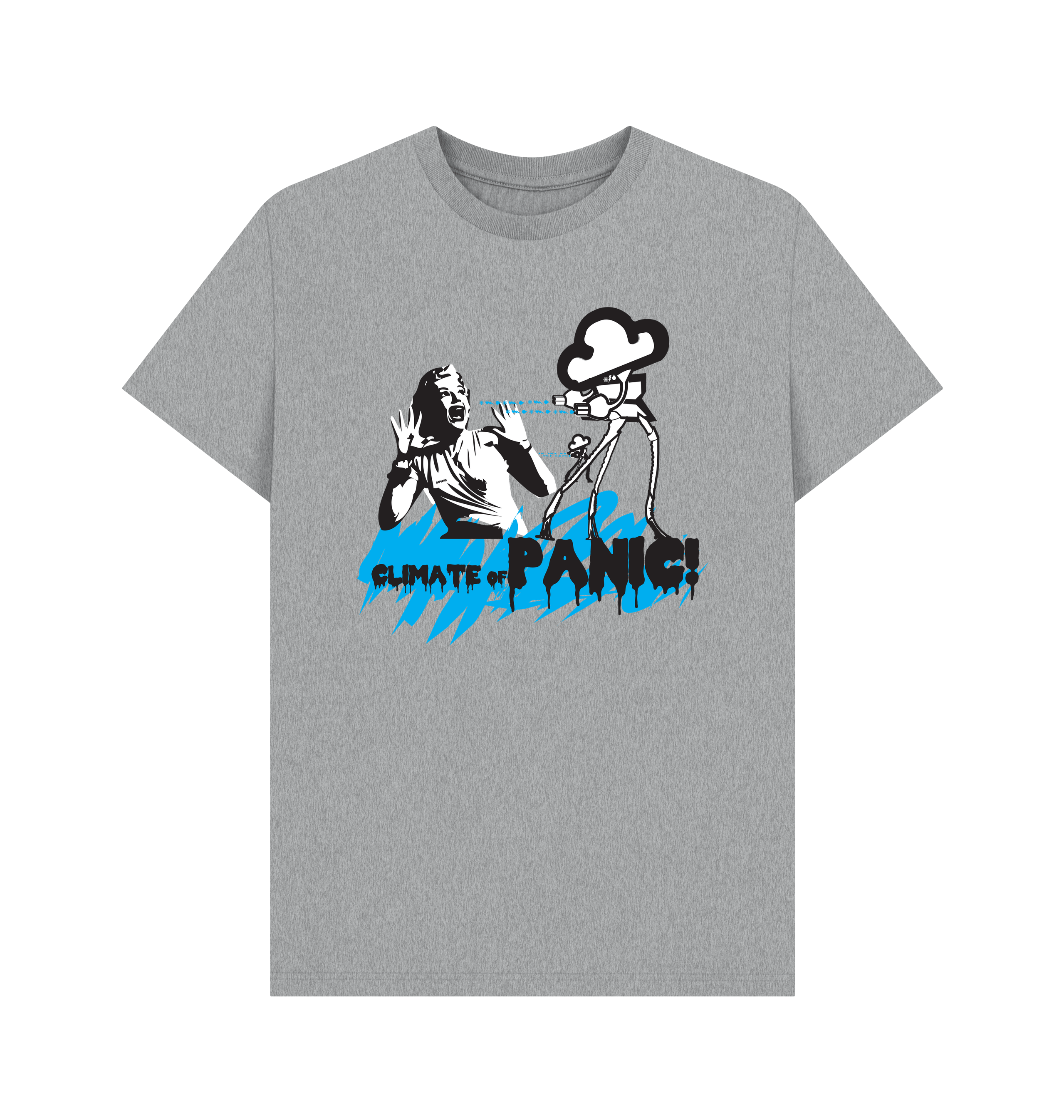 Athletic Grey Printed T-shirt Front