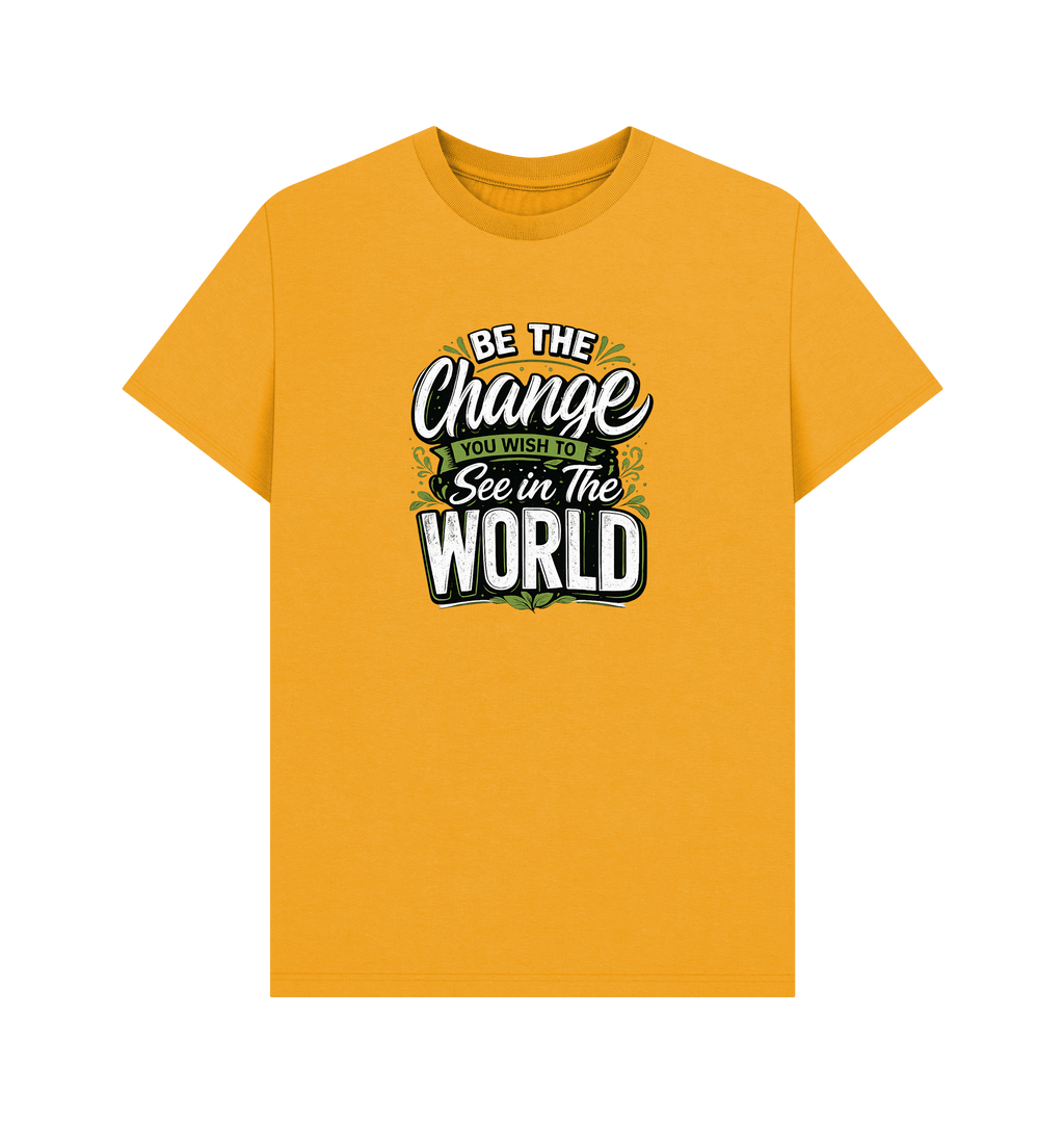 Mustard Printed T-shirt Front