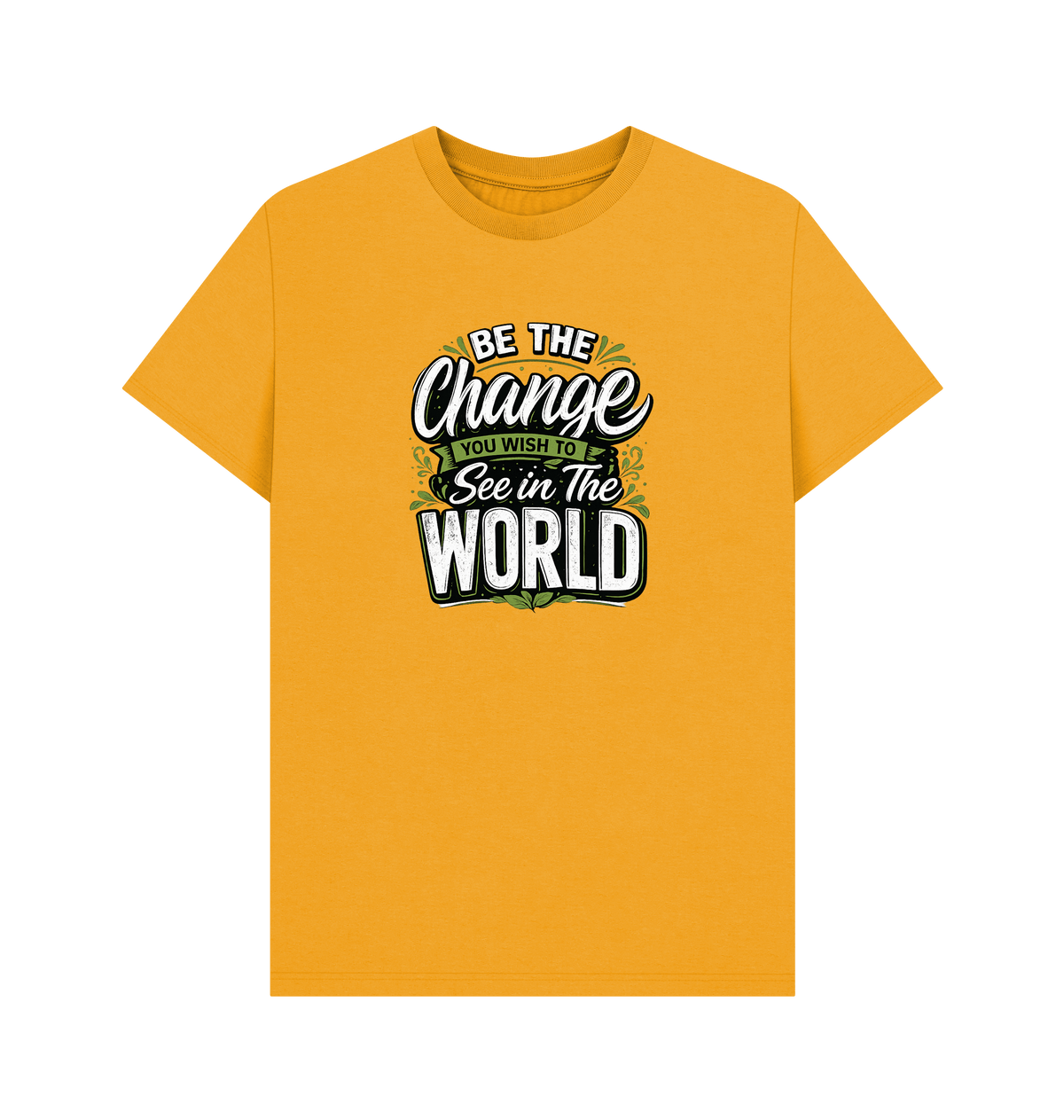 Mustard Printed T-shirt Front