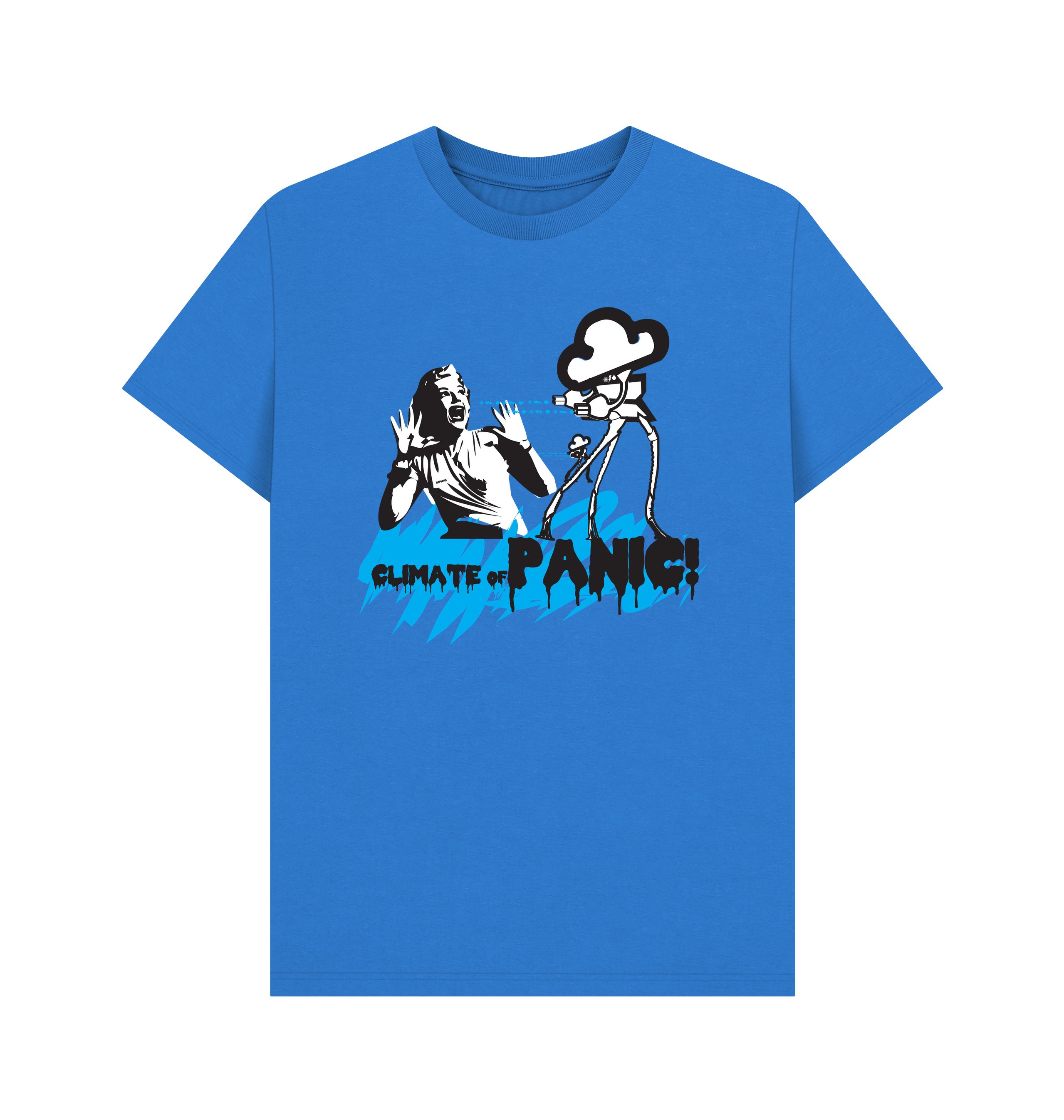 Bright Blue Printed T-shirt Front
