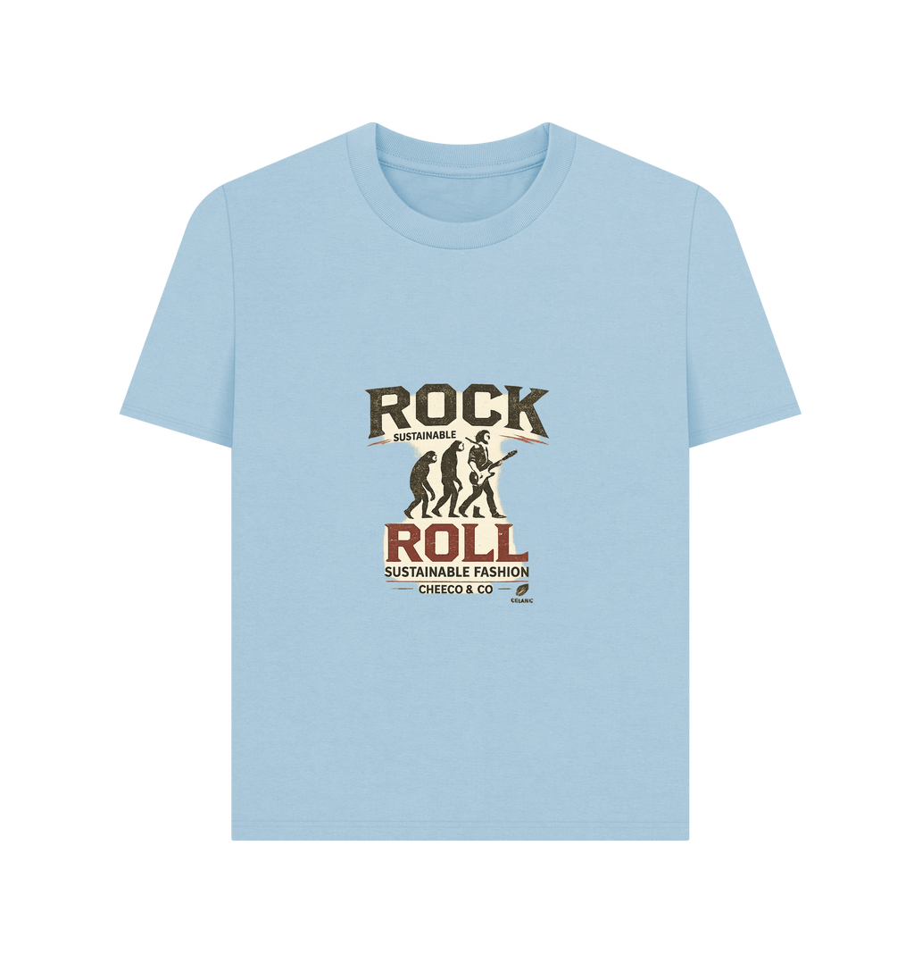 Milky Blue Printed T-shirt Front