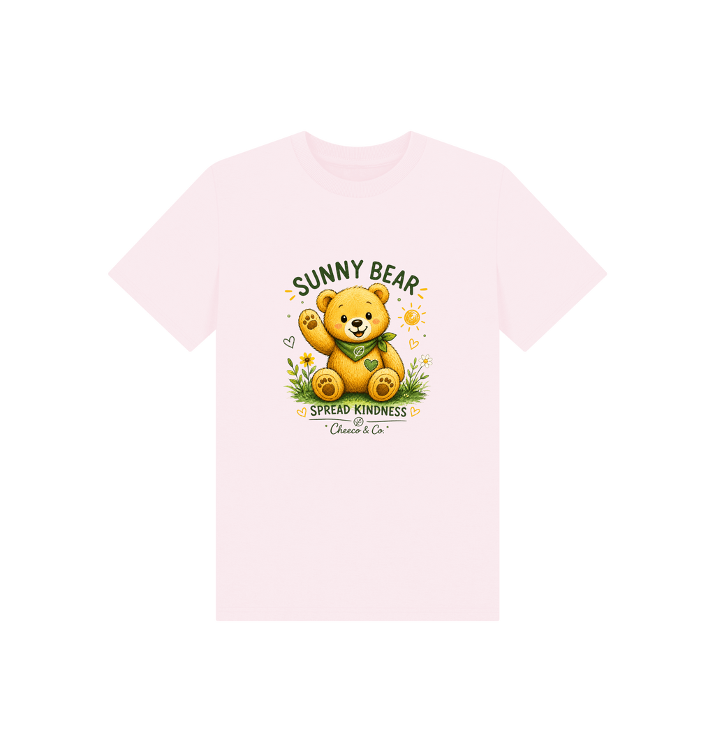 Pink Printed Kids T-Shirt Front
