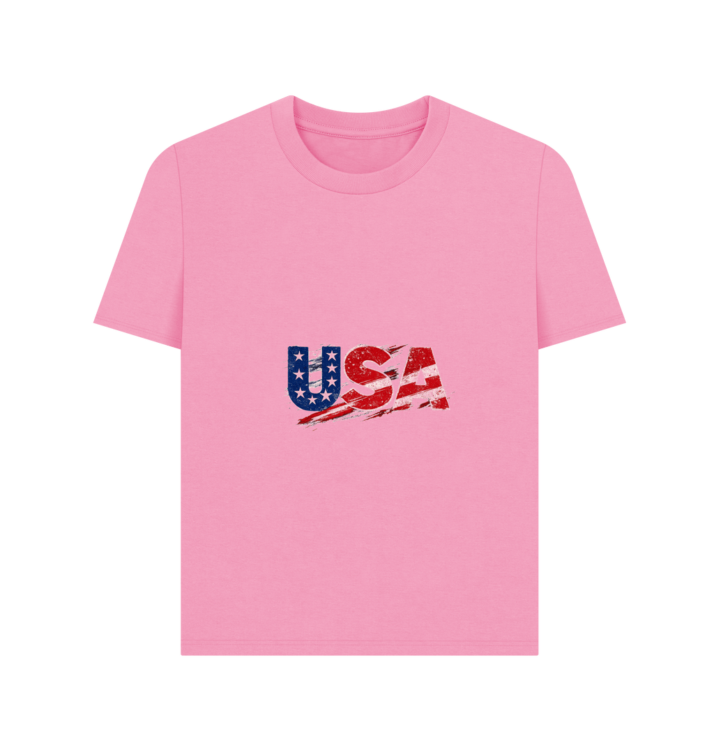 Rose Pink Printed T-shirt Front
