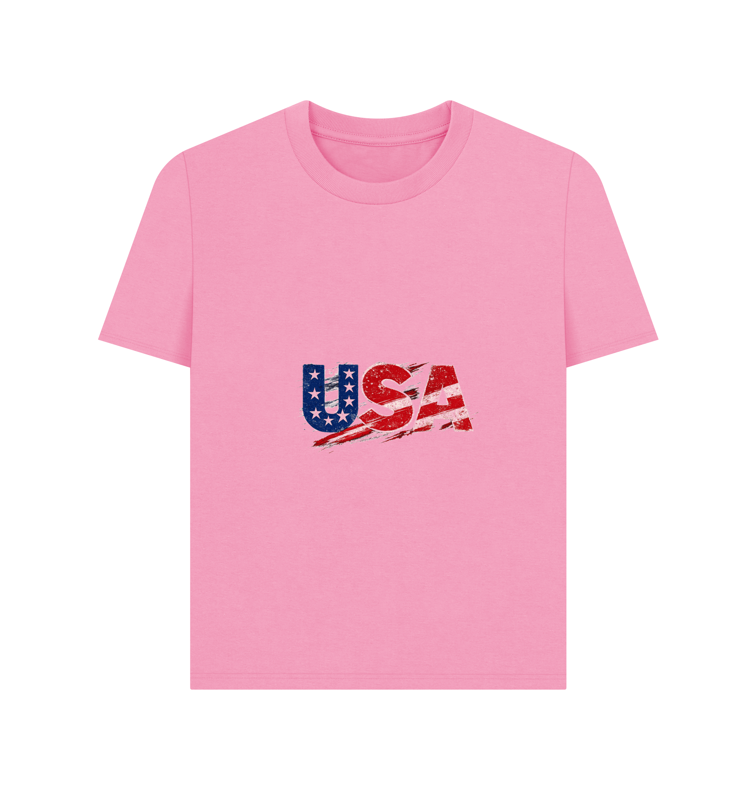 Rose Pink Printed T-shirt Front