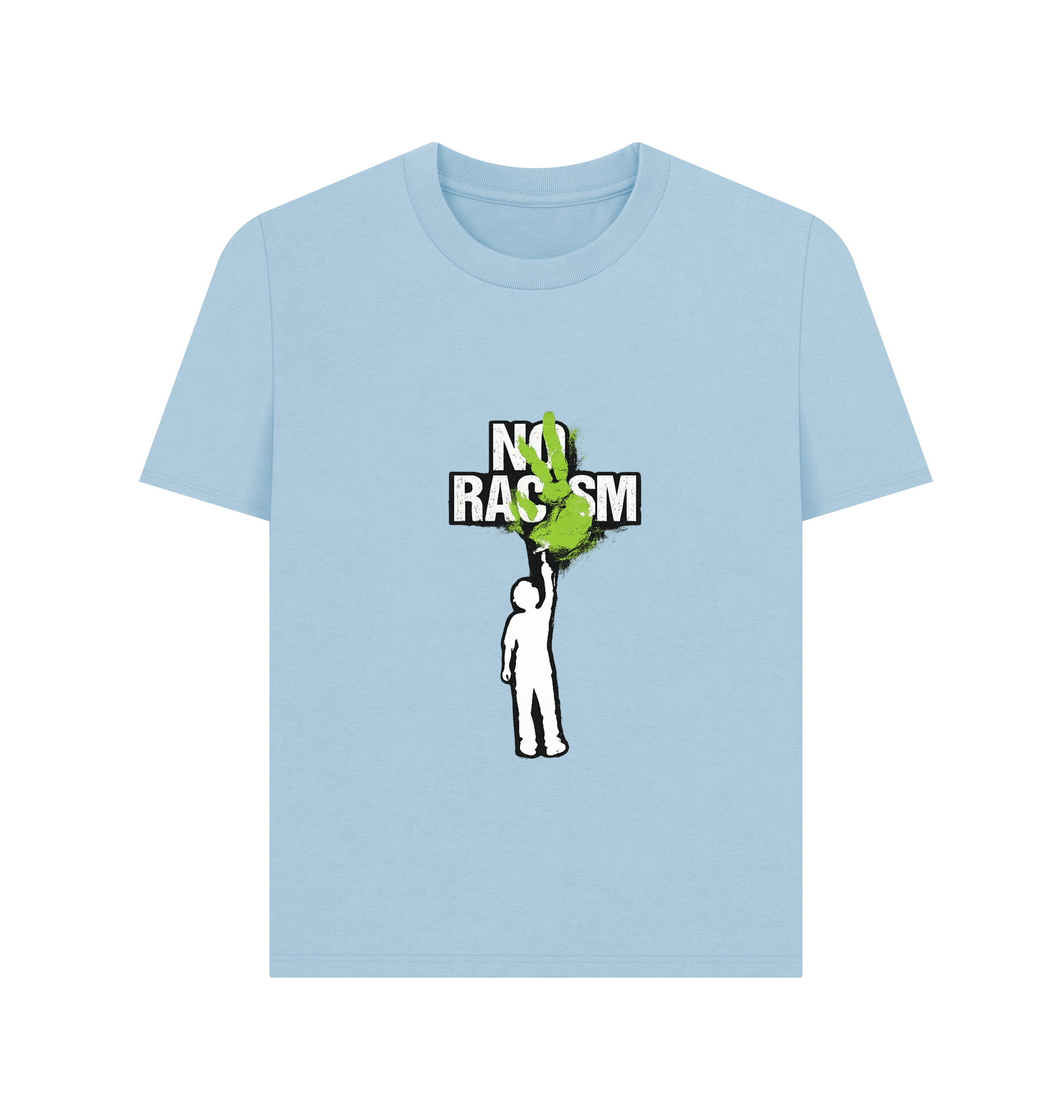 Milky Blue Printed T-shirt Front