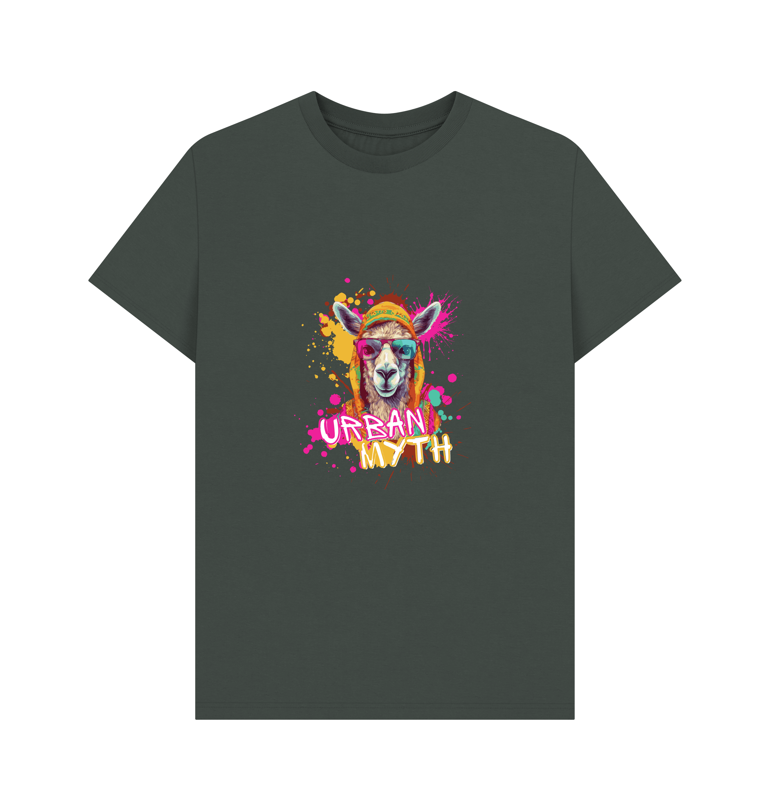 Dark Grey Printed T-shirt Front