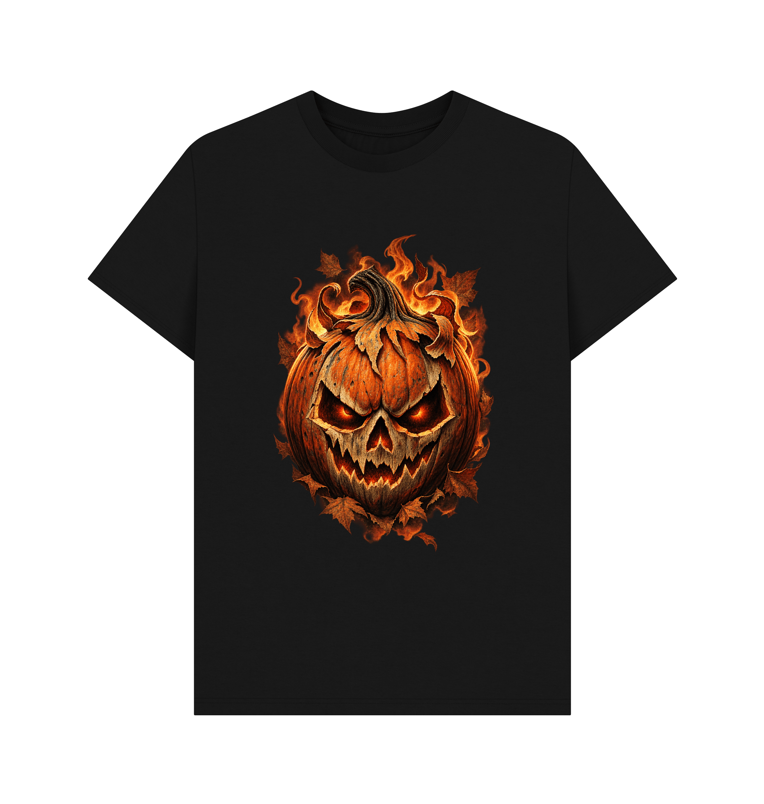 Black Printed T-shirt Front