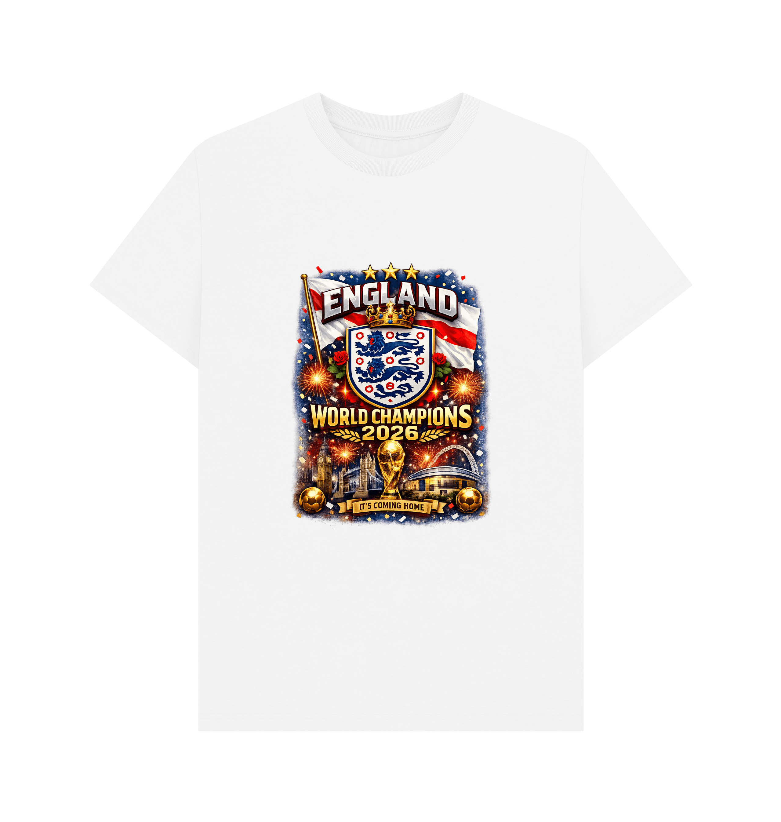 White Printed T-shirt Front