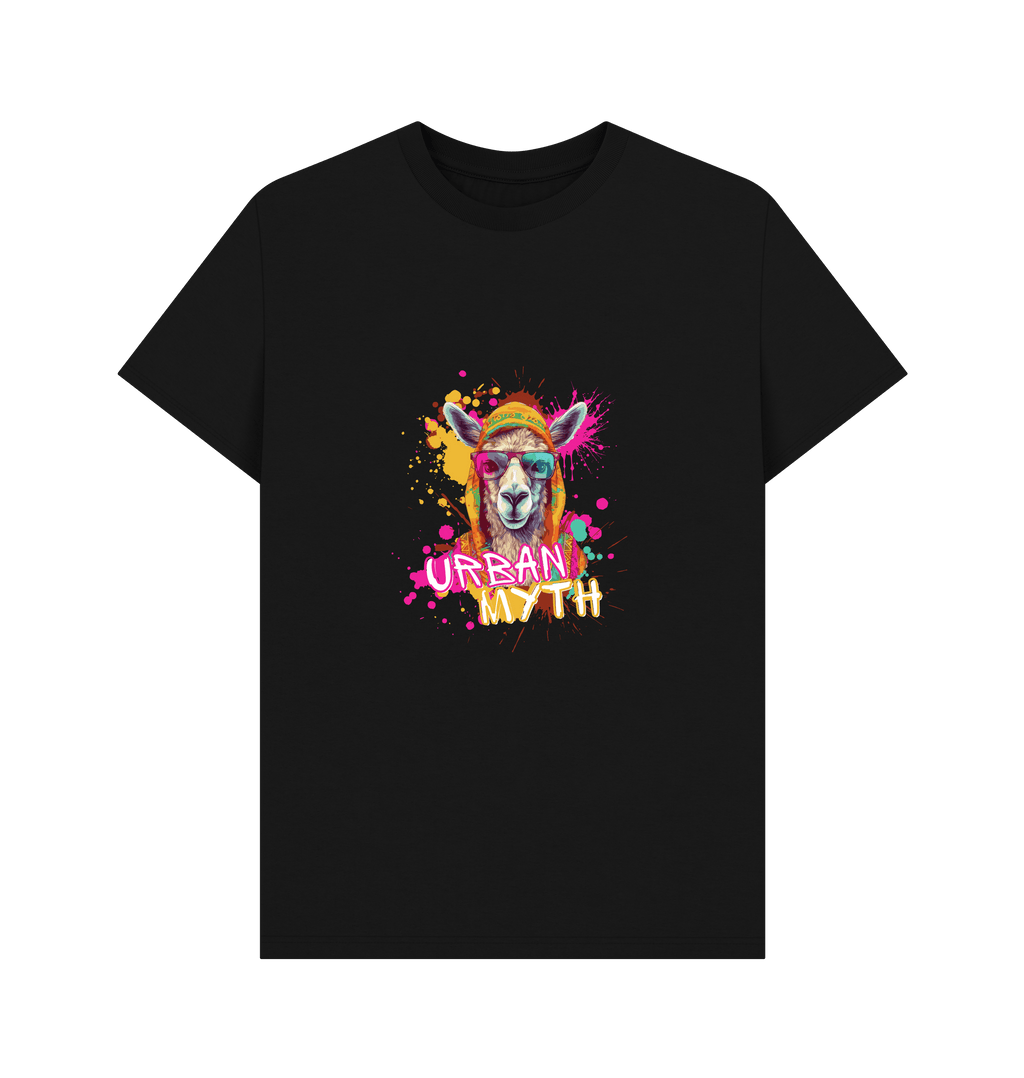 Black Printed T-shirt Front