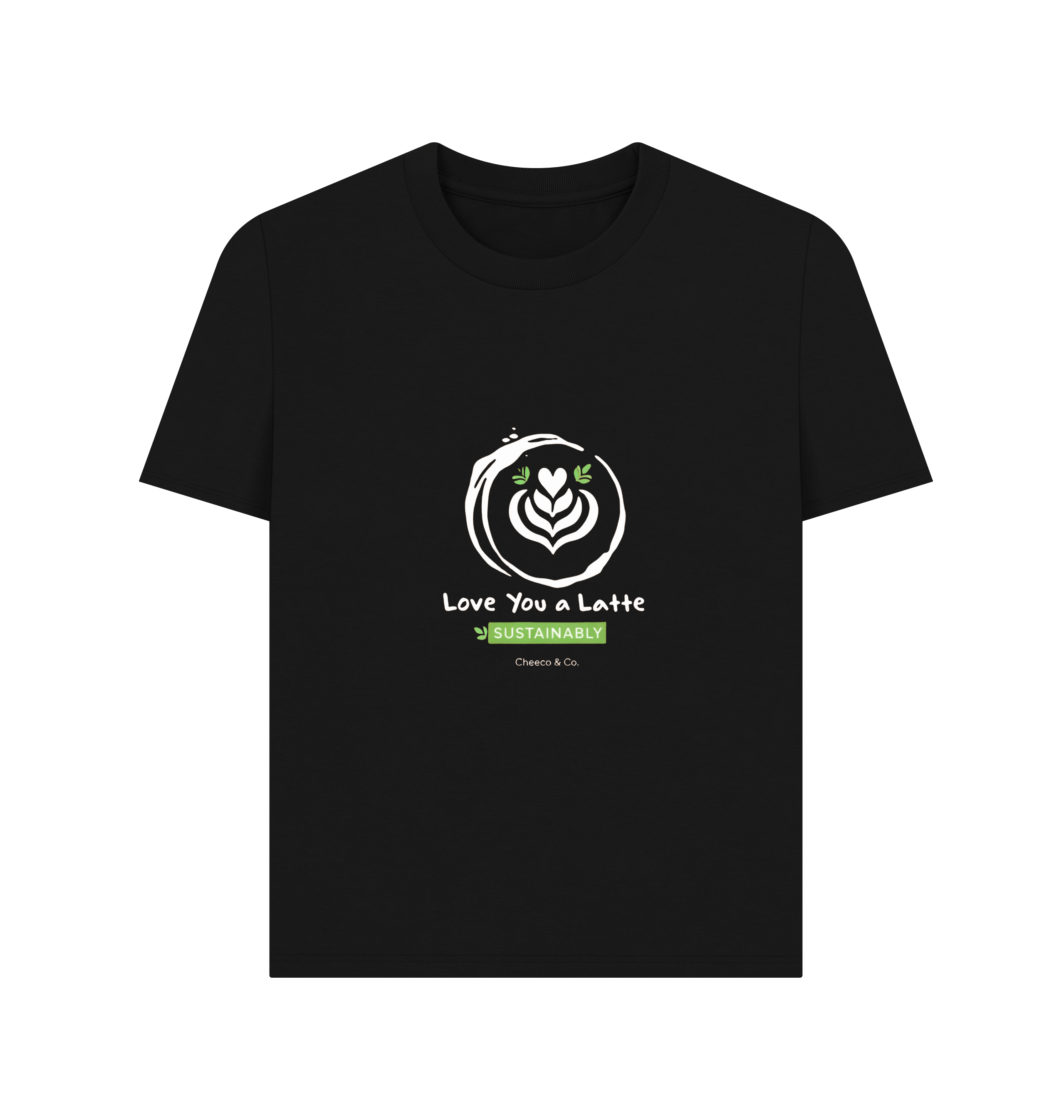 Black Printed T-shirt Front