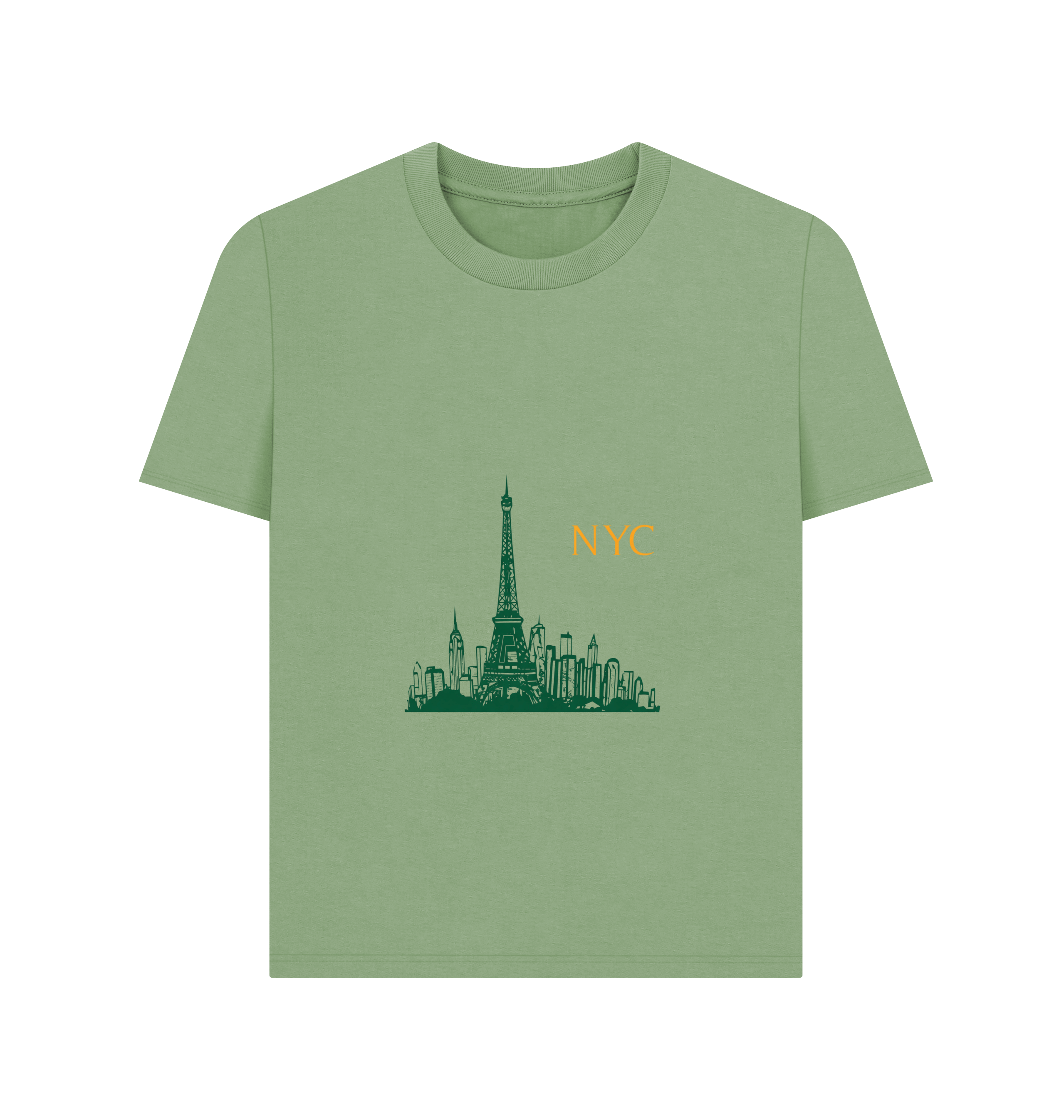 Sage Printed T-shirt Front