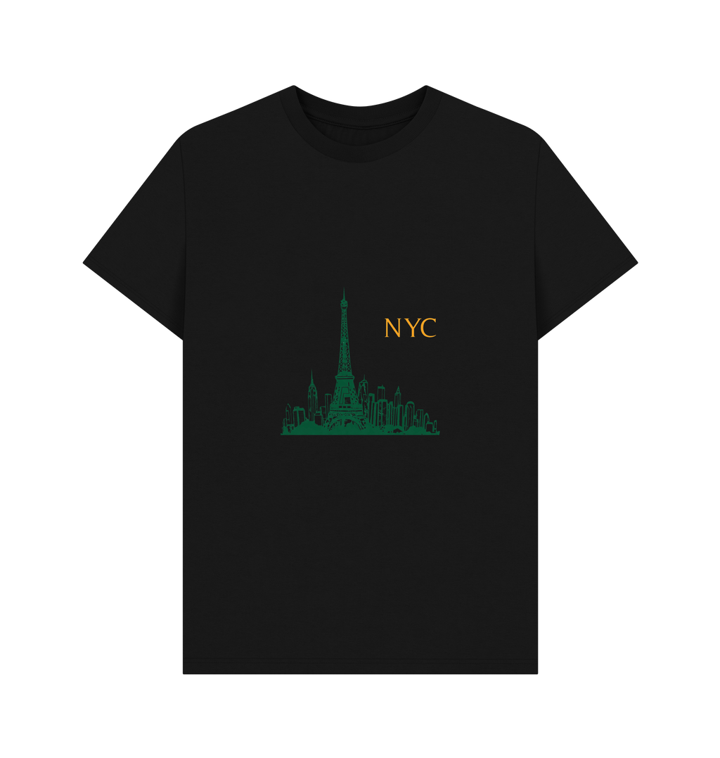 Black Printed T-shirt Front