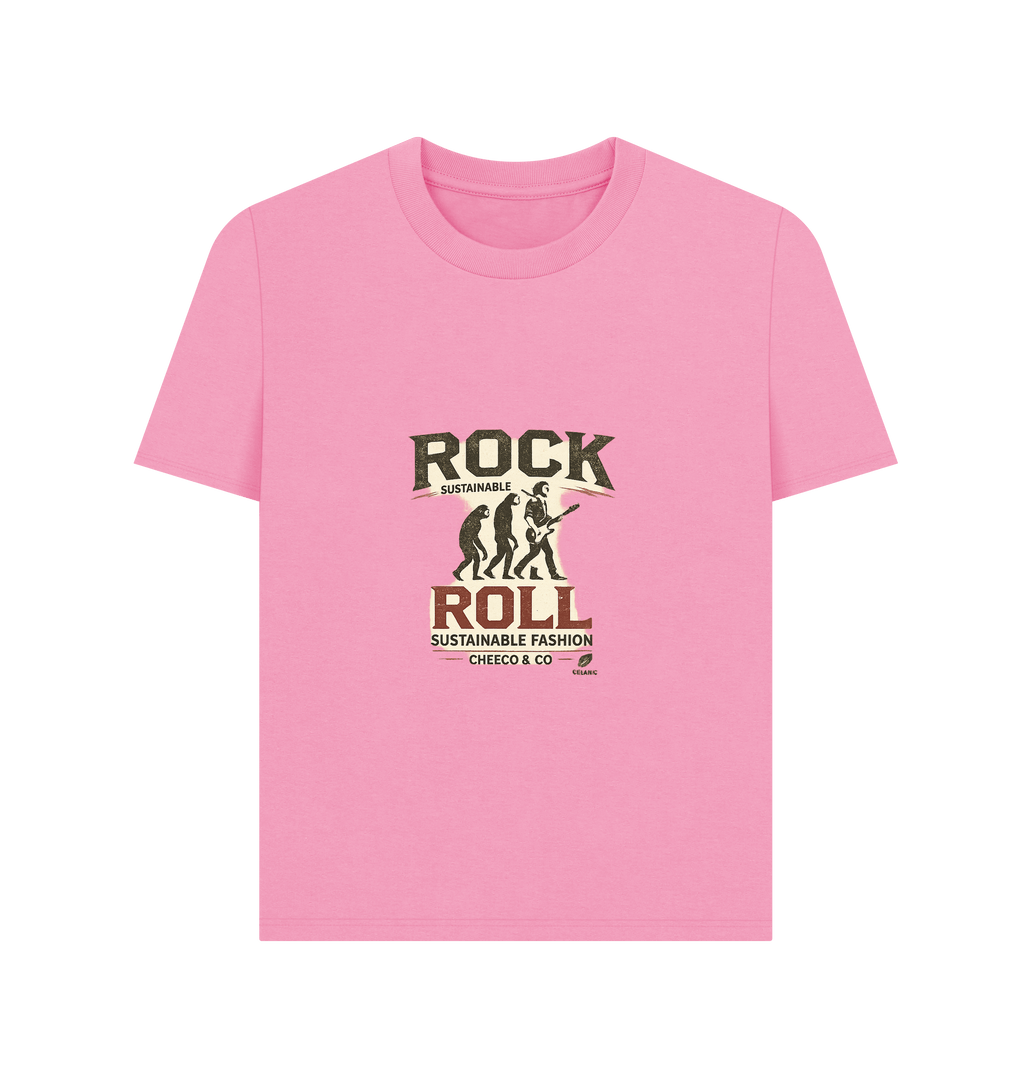 Rose Pink Printed T-shirt Front