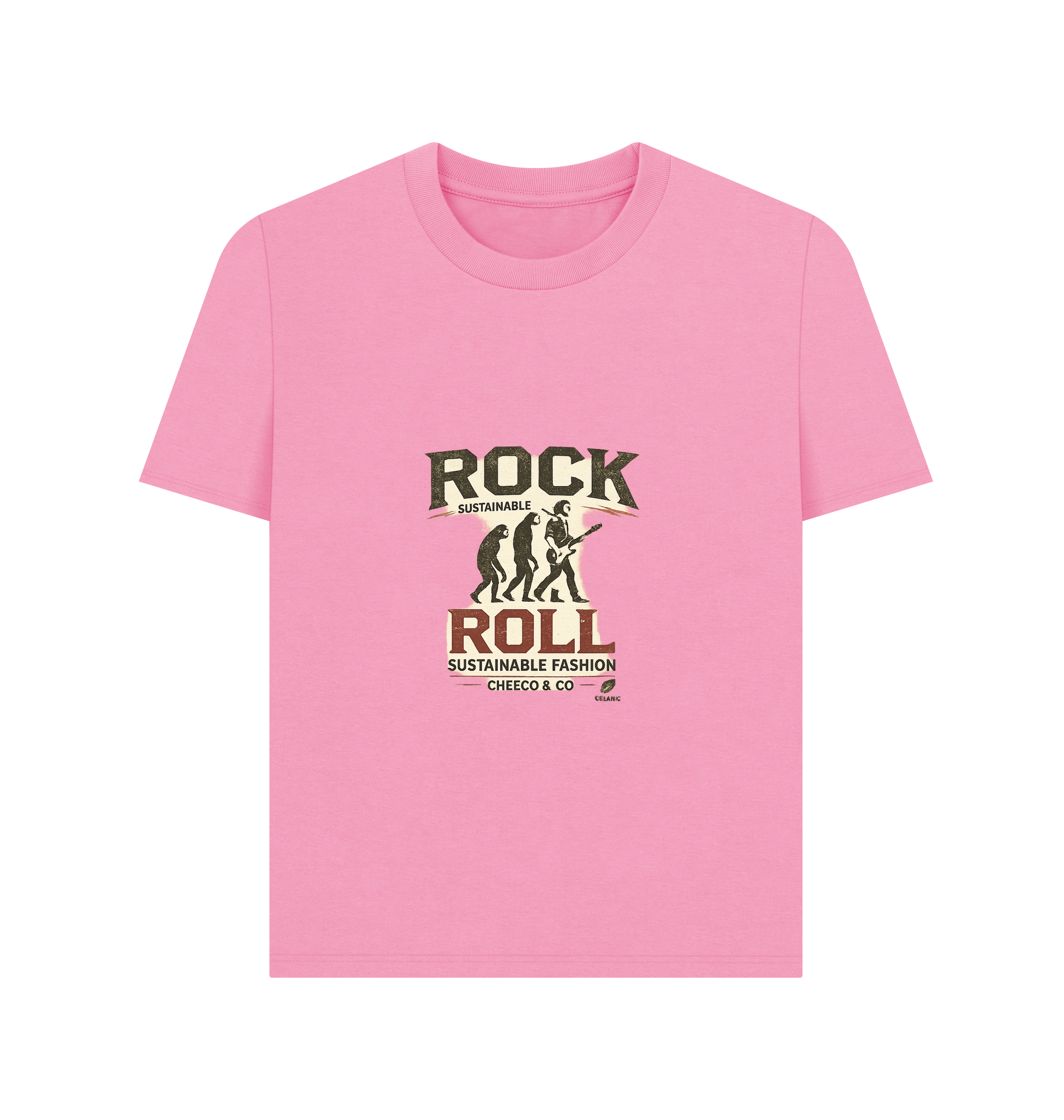 Rose Pink Printed T-shirt Front