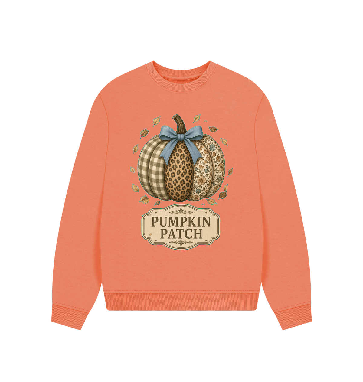 Apricot Printed Sweater Front