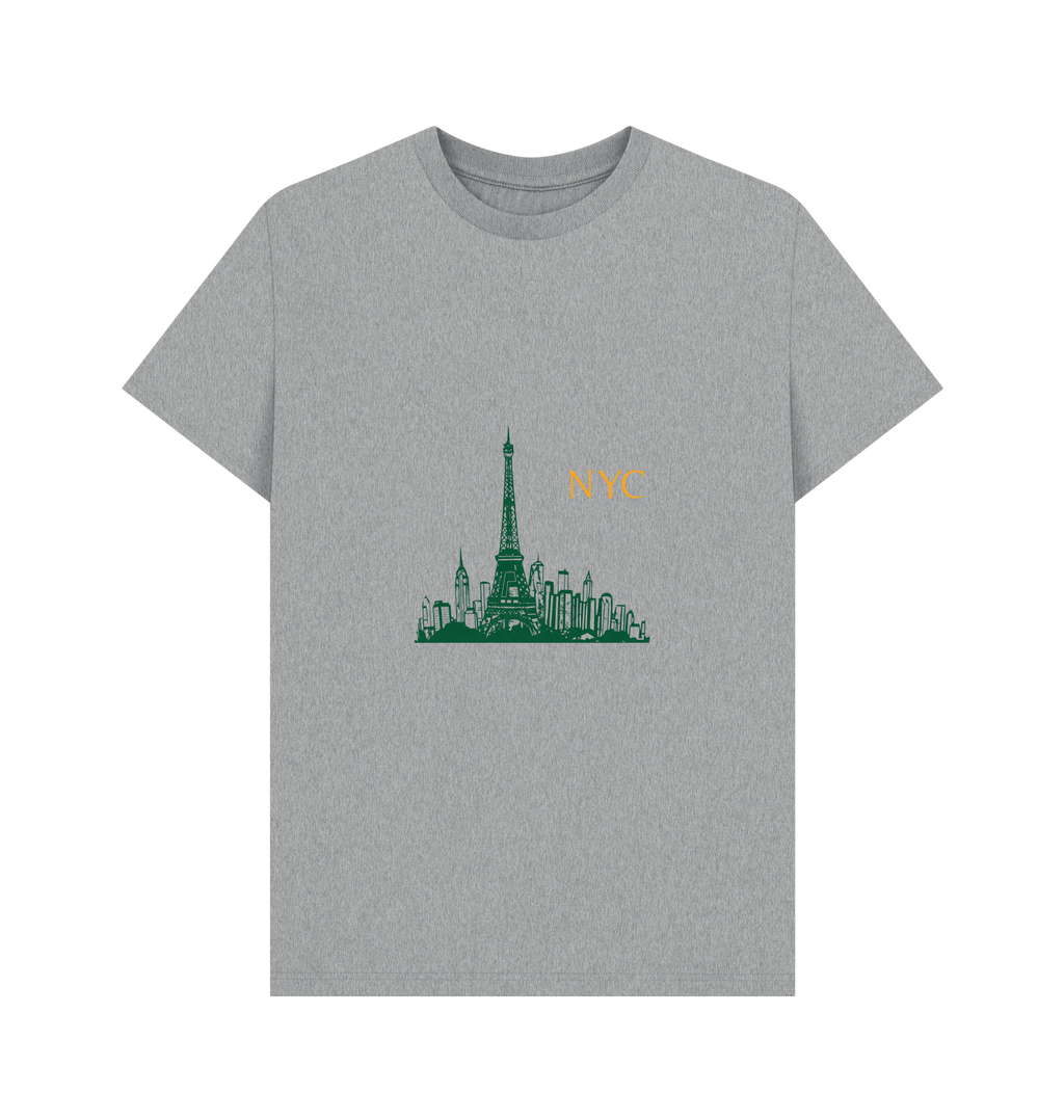 Athletic Grey Printed T-shirt Front