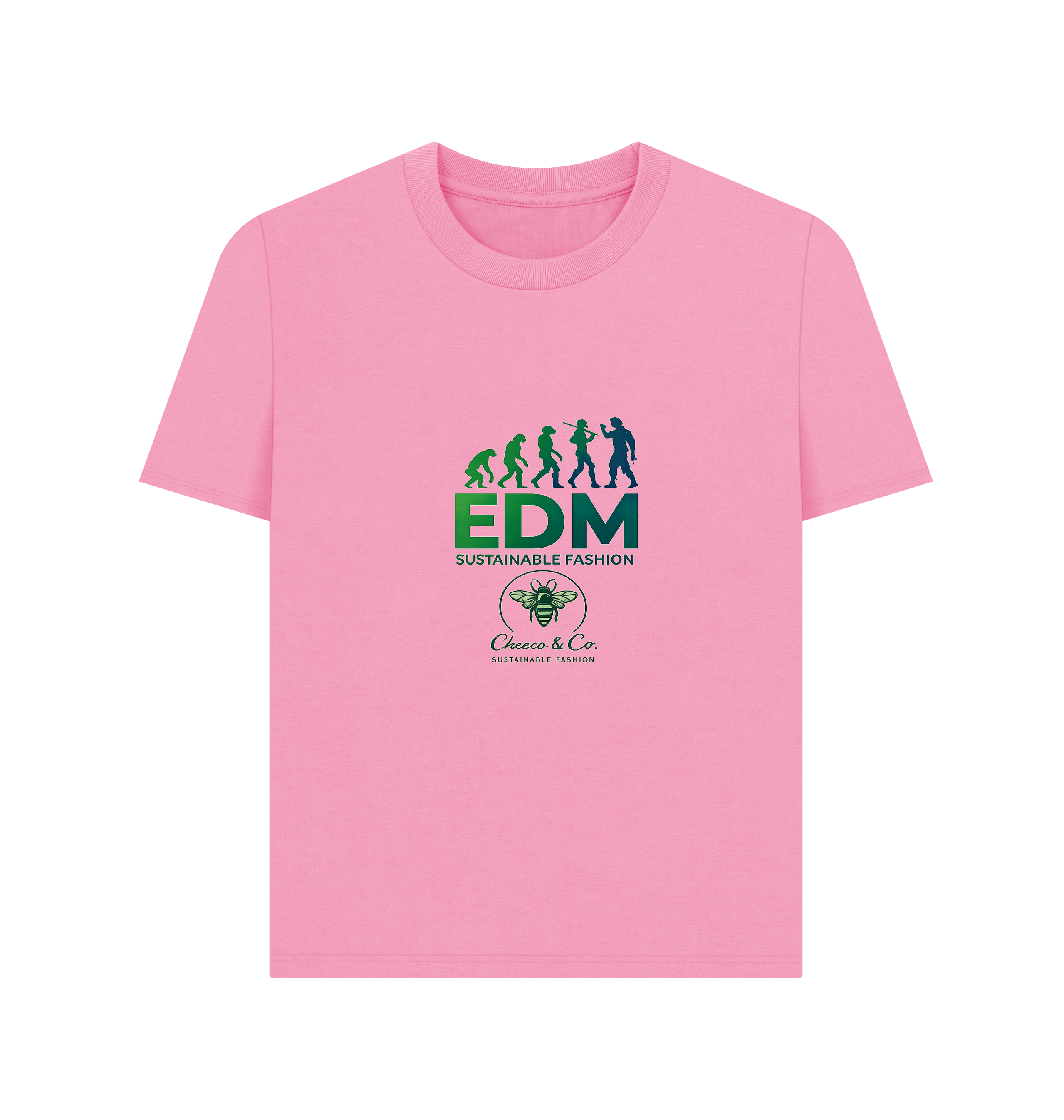 Rose Pink Printed T-shirt Front