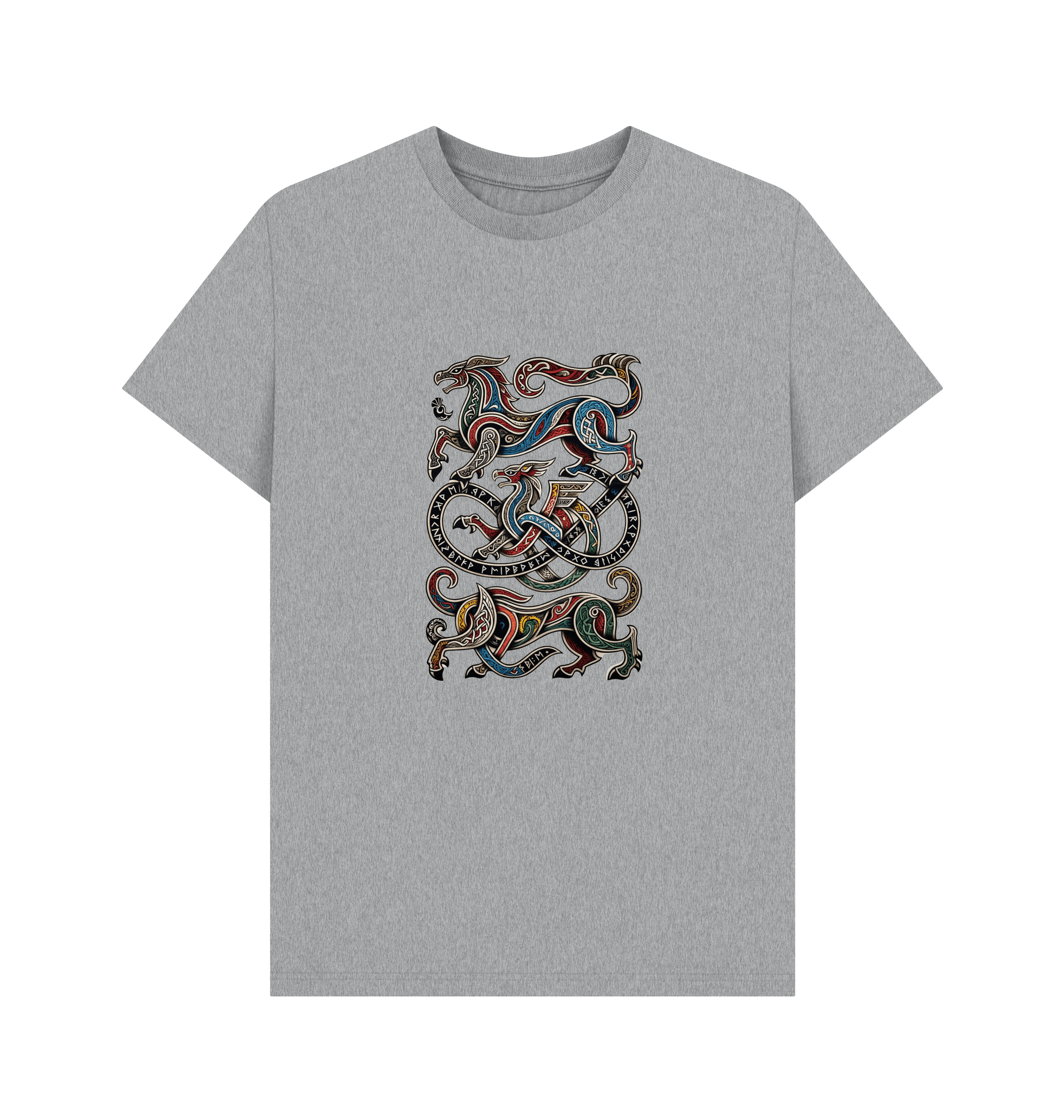 Athletic Grey Printed T-shirt Front