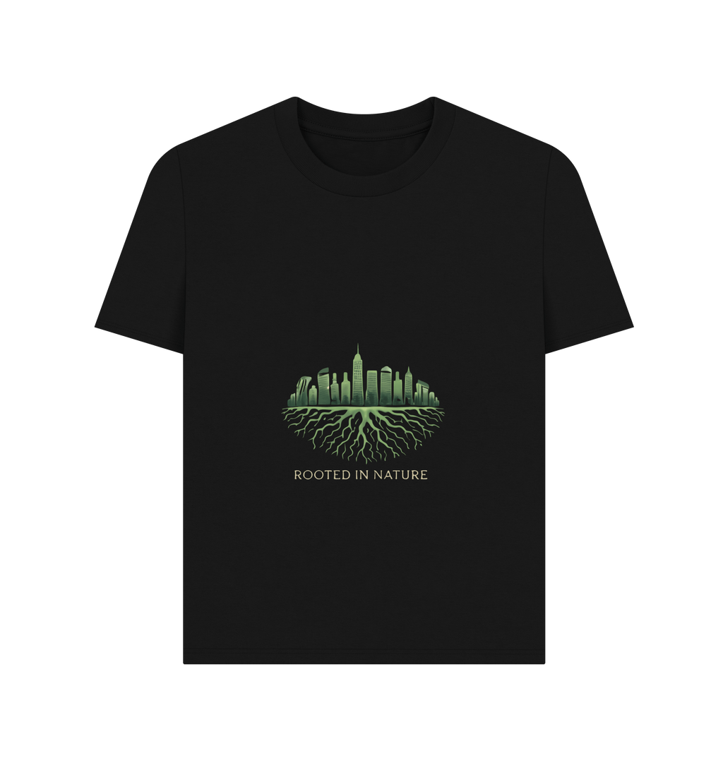 Black Printed T-shirt Front